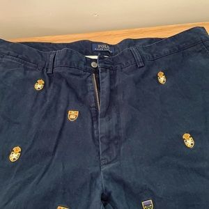 Polo Crest Shorts Preppy Plain Front Size 40